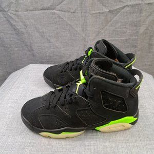 %Nike Air Jordan 6 Retro GS Size 4.5Y Electric Green Black Green AJ11